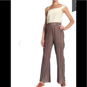 Oysho Boho Hippie Beach Palazzo Pleated Pants Orange Blue Red Size XS-S